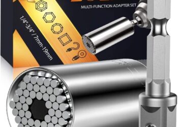 Mens Valentines Day Gifts for Him Her Super Universal Socket Tools Gifts for Men, Grip Set with Power Drill Adapter Cool Stuff Gadgets Present Ideas Gifts for Dad Husband Valentines Day Gifts Basket