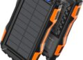 Power-Bank-Solar-Charger – 42800mAh Portable Charger,Solar Power Bank,External Battery Pack 5V3.1A Qc 3.0 Fast Charger Built-in Super Bright Flashlight (Orange)