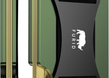 furid Metal Wallet for Men Slim: Minimalist Wallet with Cash Strap – Rfid Thin Front Pocket Card Holder Wallet