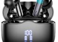 Wireless Earbuds, Bluetooth 5.3 Headphones in Ear with 4 ENC Noise Cancelling Mic, HiFi Stereo Deep Bass Wireless Earphones 40H Playtime, in-Ear Earbud Bluetooth Dual LED Display IP7 Waterproof, USB-C