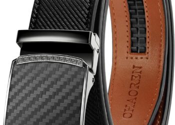 CHAOREN Mens Belt Leather Ratchet Belt – Customizable Fit, Effortless Style (35mm)