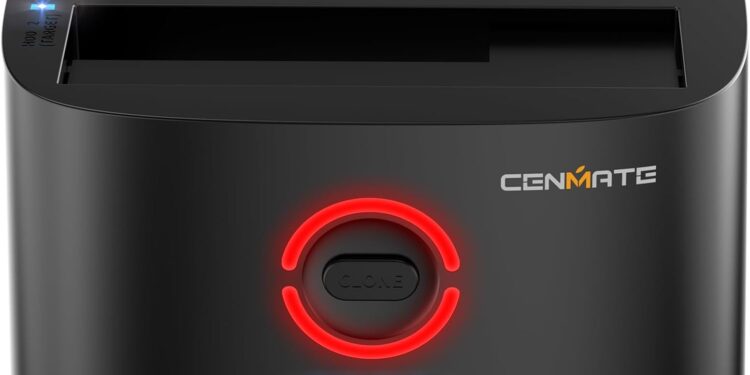 Dual Bay Hard Drive Docking Station with Offline Clone, USB A/C 3.0 to SATA, Hard Drive Reader for 2.5/3.5 Inch HDD/SSD(Supports 18TB*2, Up to 6Gbps Under UASP)