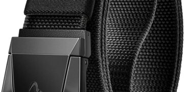 BULLIANT Tactical Belt for Men, Men Stretch Nylon Web Gift Belt 1.5″-Hiking Rigger Military Work-Quick Release