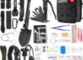 Survival Kit and First Aid Kit, 142Pcs Professional Survival Gear and Equipment with Molle Pouch, for Men Dad Husband Who Likes Camping Outdoor Adventure…