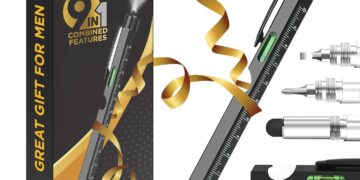 Stocking Stuffers for Adults Men, Gifts for Men 9 in 1 Multitool Pen White Elephant Gifts Christmas Gifts for Men Who Have Everything, Dad Gifts Cool Gadgets for Men Boyfriend Husband, Tools for Men