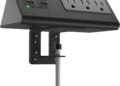 Nightstand Edge Mount Power Strip with USB-C Ports Tabletop Surge Protector Desk Clamp Power Sockets with 3 AC Outlets &4 Fast Charging USB Ports for Home Office Hotel and Dormitory