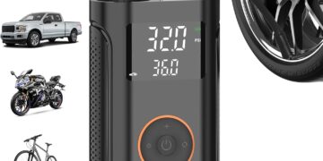 (New Upgrade) ZSX Tire Inflator Portable Air Compressor-160 PSI Air Pump with Memory Function, Electric Bike Pump with Tire Pressure Gauge, Tire Inflator for Car, Gifts for Men Husband Father