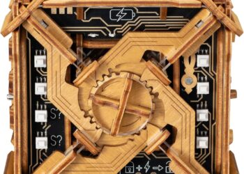 Tesla Box – Electronic Brain Teaser Puzzle Box – 3D Wooden Puzzle for Adults – Money Puzzle Box for Cash Gift – Escape Room Game in a Box- Birthday GiftBox MoneyBox