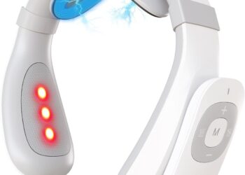 FORTHiQ Neck TENS Machine with Heat, Electric Neck Massager for Pain Relief, 15 Levels Deep Tissue Massage, Portable and Soothing, FSA or HSA Eligible