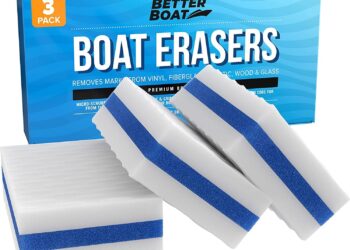 Premium Boat Scuff Erasers, Boating Accessories for Cleaning, Gift for Pontoon, Fishing, Jon Boats, Decks, Vinyl and Hull Cleaner, Gadgets for Men and Women