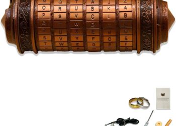 Cryptex Puzzle Boxes Davinci Code Secret Puzzle Box with Hidden Compartments Money Puzzle Box for Cash Gift,Cool Gadgets for Men,Unique Money Gift Ideas for Adults Anniversary Birthday Gifts (MS-2)