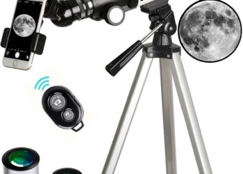 Gskyer Telescope, 70mm Aperture 400mm AZ Mount Astronomical Refracting Telescope for Kids Beginners – Travel Telescope with Carry Bag, Phone Adapter and Wireless Remote.