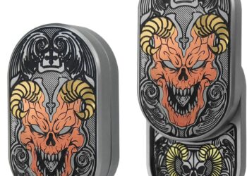 Devil Fidget Slider, Stainless Steel EDC Fidget Toys Adults Sensory Toy Executive Desk Toy for Keep Focus & Stress Anxiety Relief, Gadgets for Men