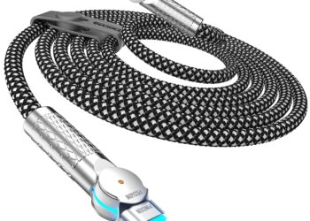 USB C to USB C Cable 10FT 240W, 180°Rotating USB C Cable Braided Type C Charger Cable Fast Charge for iPhone 16/16Pro/16Plus/16ProMax,MacBook Air,iPad Pro,Pixel,Samsung Galaxy S23/S24 Ultra-Black