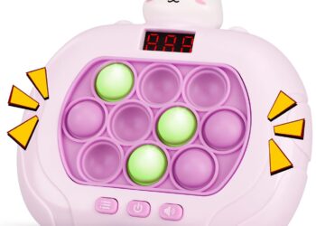 Pop Game Light Up Fidget Toy for Kids 5-7 & 8-12, Handheld Puzzle Game Sensory Toys with LED Screen, for Kids Ages 3-12 (Rabbit)