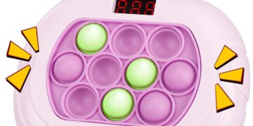 Pop Game Light Up Fidget Toy for Kids 5-7 & 8-12, Handheld Puzzle Game Sensory Toys with LED Screen, for Kids Ages 3-12 (Rabbit)