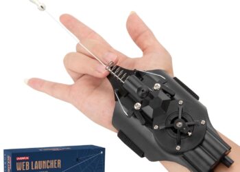 Web Launcher Spider String Shooter Toy, Cool Gadgets [Electric Reel-in] Real Silk Superhero Role-Play Fun Stuff Toys Great for Men and Kids