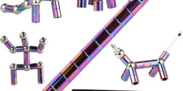 HKDGYHON Toy Pen, Decompression Magnetic Metal Pen, Multifunction Writing Magnet Ballpoint Pen, Gift for Kids or Friends (Colorful)