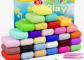Air Dry Clay, Modelling Clay for Kids, 30 Colors DIY Molding Magic Clay for with Tools, Soft & Non-Sticky, Toys Gifts for Age 3 4 5 6 7 8+ Years Old Boys Girls Kids