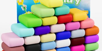 Air Dry Clay, Modelling Clay for Kids, 30 Colors DIY Molding Magic Clay for with Tools, Soft & Non-Sticky, Toys Gifts for Age 3 4 5 6 7 8+ Years Old Boys Girls Kids