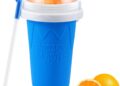 RELPOM Slushie Maker Cup, Magic Quick Frozen Smoothies Cups, Cooling Cup, Slushy Cups, Ice Cream Make, Cool Stuff Things Gadgets Funny Gifts for Kids (Blue)