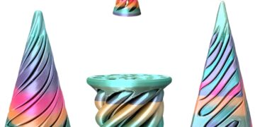 3 Packs Impossible Cone,Spiral Cone Fidget Toy,Impossible Cones passthrough Impossible Pyramid for Relaxing,Spiral Fidget Toy passthrough Impossible Cone,Birthday for Adults & Kids