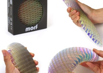 Morf Fidget Worm Toy – Flexible 3D Sensory Toy for Kids, Teens, and Adults – Stretchy, Quiet, Stress and Anxiety Relief, Focus – for Tactile Play, School, Work Gifts, Great for Classroom and Office