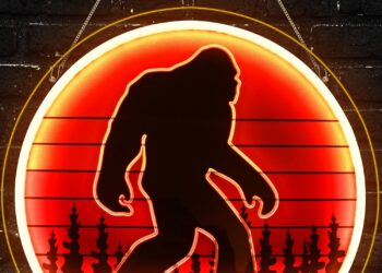 Bigfoot Neon Sign, Bright Dimmable USB Powered Sasquatch Neon Lights Sign and Unique UV Printed Funny Big Foot Sasquatch Gifts for Men Women Adults Kids Bigfoot Lovers Wall Art Decors
