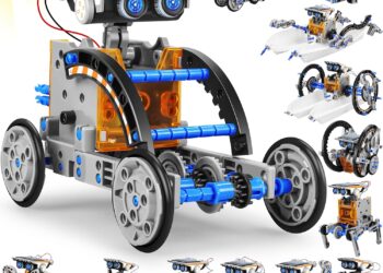 Bottleboom STEM 13-in-1 Education Solar Power Robots Toys for Boys Age 8-12, Educational Toy Science Kits for Kids Experiment Robotics Set Birthday Gifts for 8 9 10 11 12 Years Old-Green