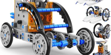 Bottleboom STEM 13-in-1 Education Solar Power Robots Toys for Boys Age 8-12, Educational Toy Science Kits for Kids Experiment Robotics Set Birthday Gifts for 8 9 10 11 12 Years Old-Green