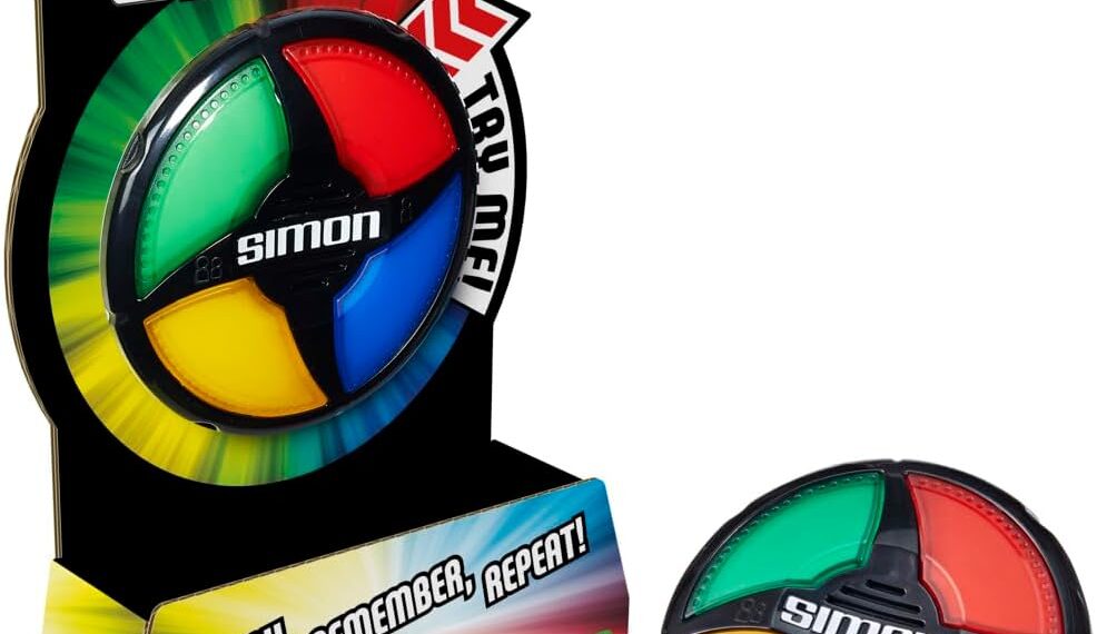 Hasbro Gaming Simon Micro Series Electronic Game for 1 or More Players, Classic Simon Gameplay in a Compact Size, Fun Party Game for Kids Ages 8+