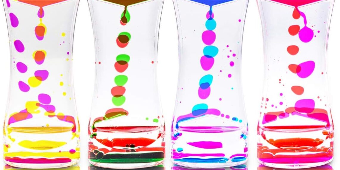 Super Z Outlet Liquid Motion Bubbler for Sensory Play, Fidget Toy, Children Activity, Desk Top, Assorted Colors (1 Piece)